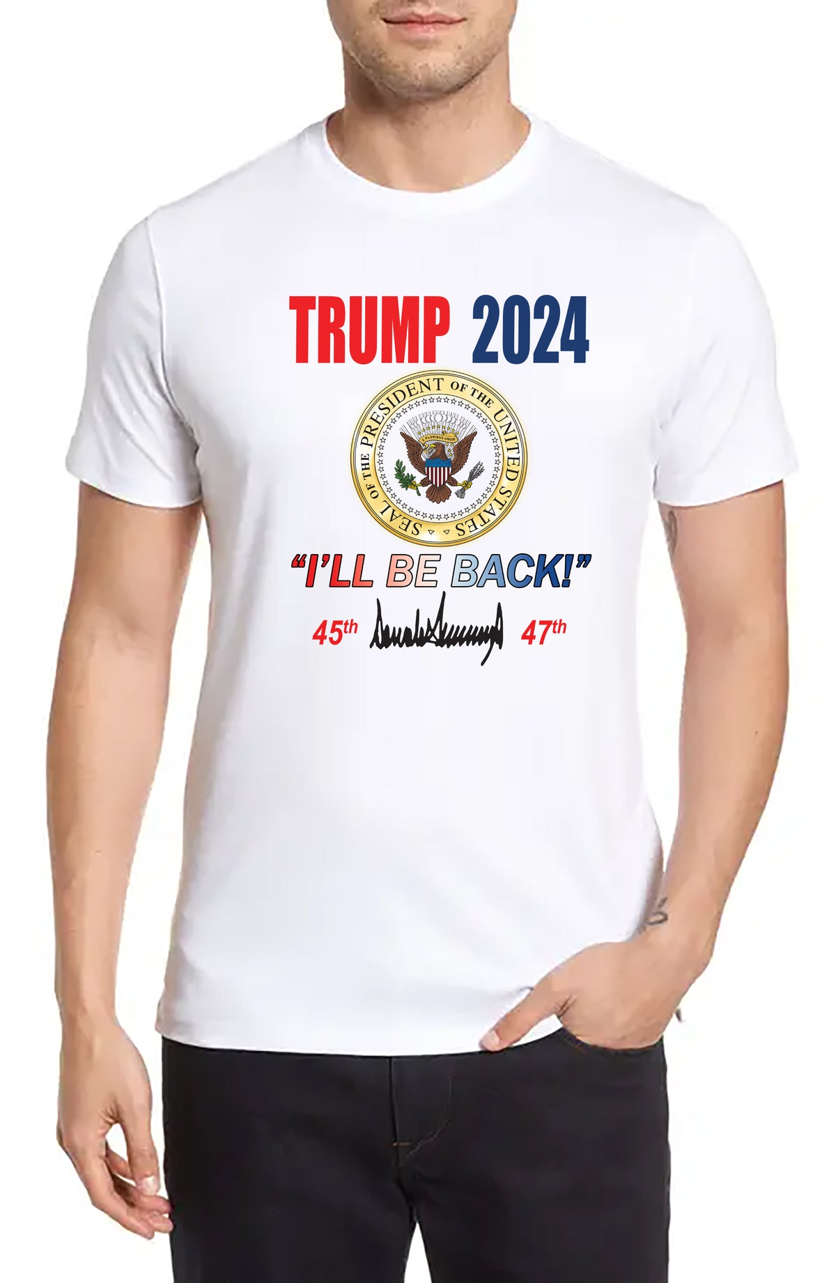 Pulsanti della campagna Trump 2024 - Badge Italia
